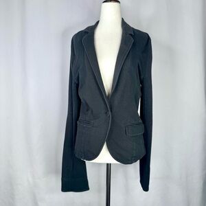 Vintage Uniqlo jersey knit blazer jacket single button black size L